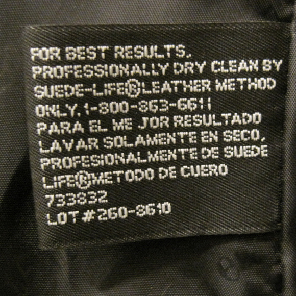 Leather Bomber Jacket Size lg/10 - Picture 6 of 7